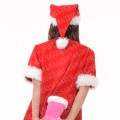 「クリスマスブーツを持ったサンタの女の子01」の女子向け無料素材